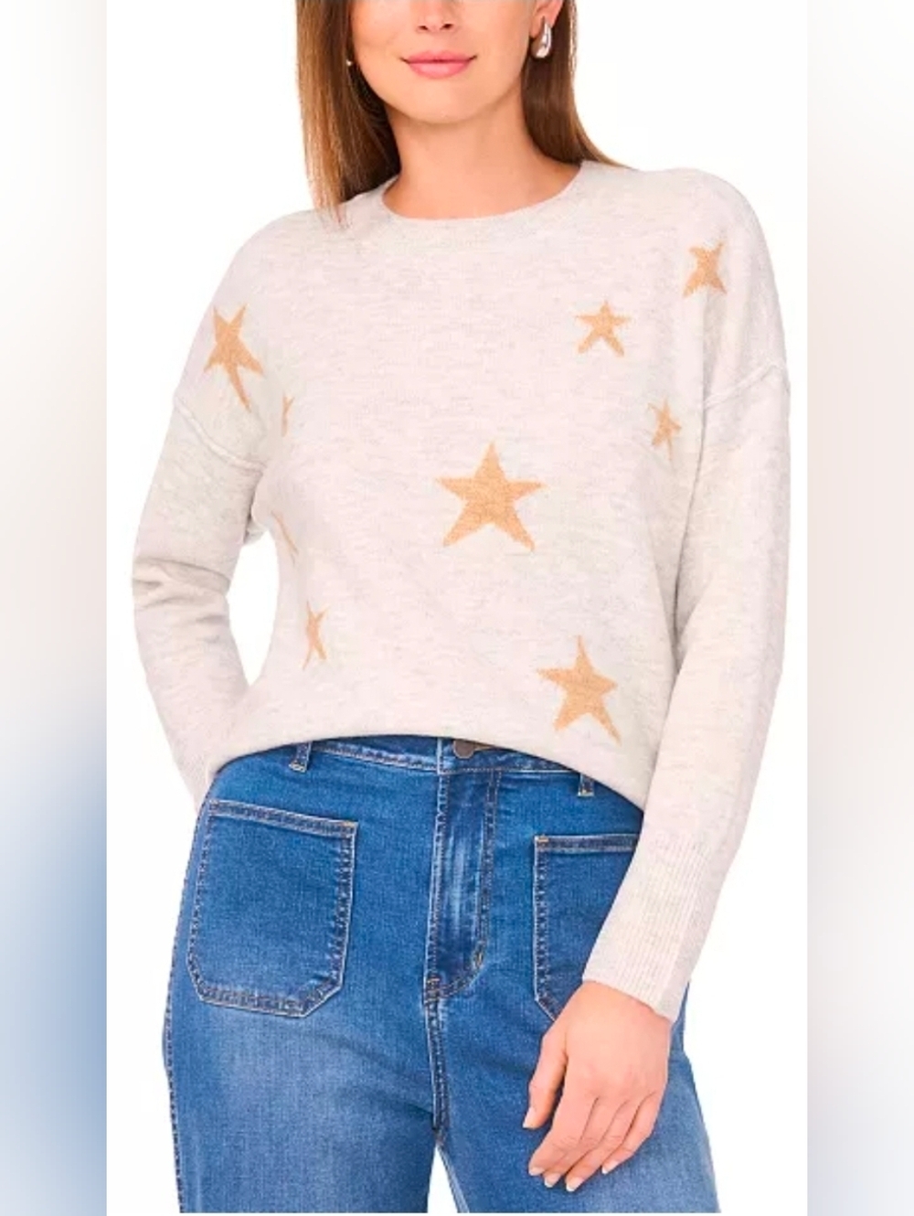 ❤️ VINCE CAMUTO COZY STAR CREW NECK SWEATER, XL